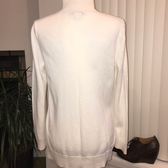 Liz Claiborne Off White Open Front Cardigan - Picture 2 of 3